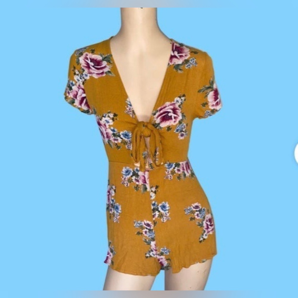 Floral Romper Jumpsuit - Size L